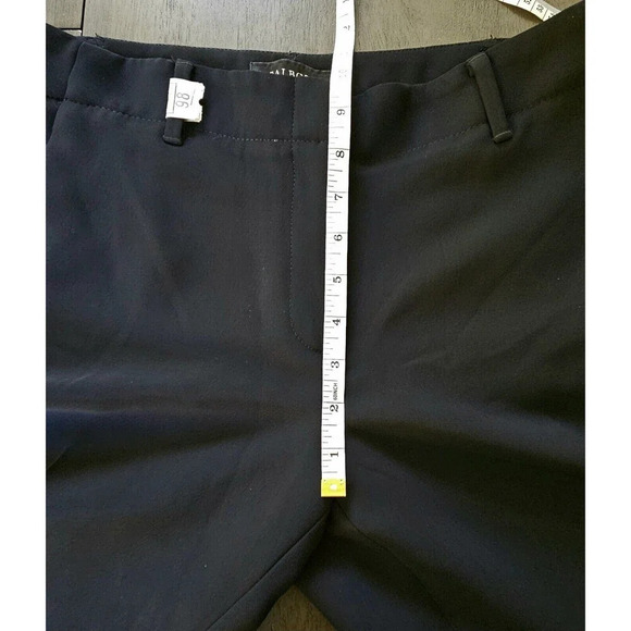 Talbots Cropped Black Wide Leg Dress Pants Polyester Size 8 Petite Flat Front - Picture 5 of 8